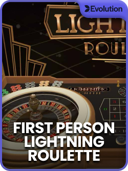 First Person Lightning Roulette by Evolution official game cover